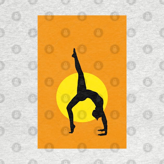 ArtStation66 - Chakrasana - The Wheel Yoga Pose Silhouette Design by ArtStation66